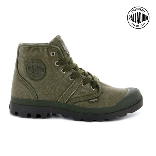 Palladium Pallabrousse Men's Boots Olive | UK N571-WNM